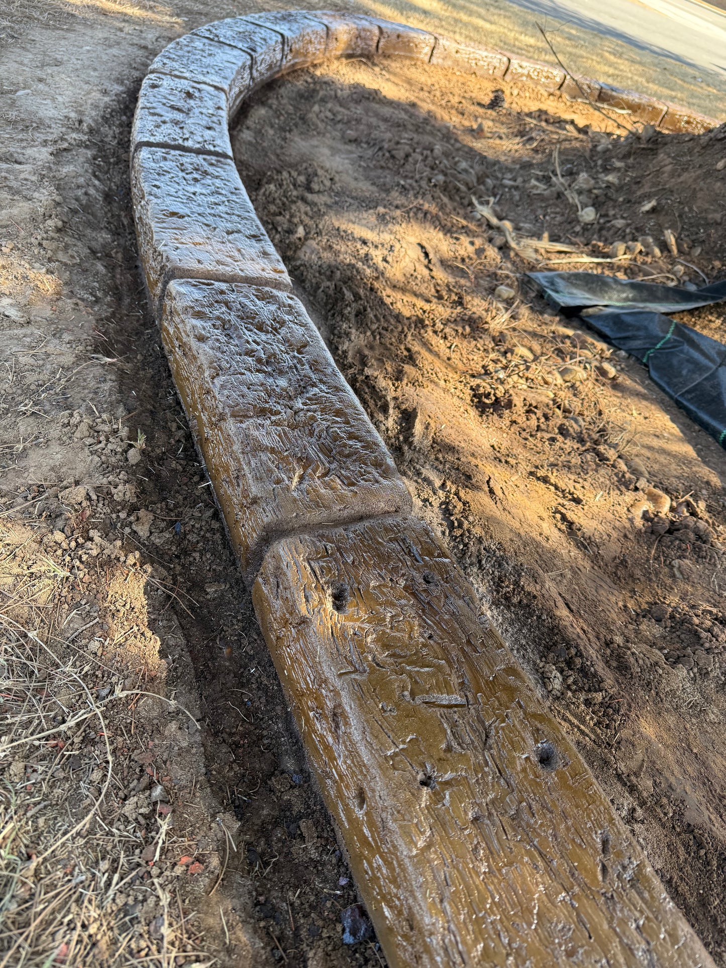 Timber Trail landscape curbing stamp