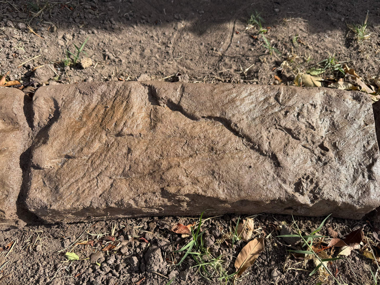 Natural Moss Rock Concrete Stamp- realistic Stone Texture for Decorative Curbing & Vertical concrete