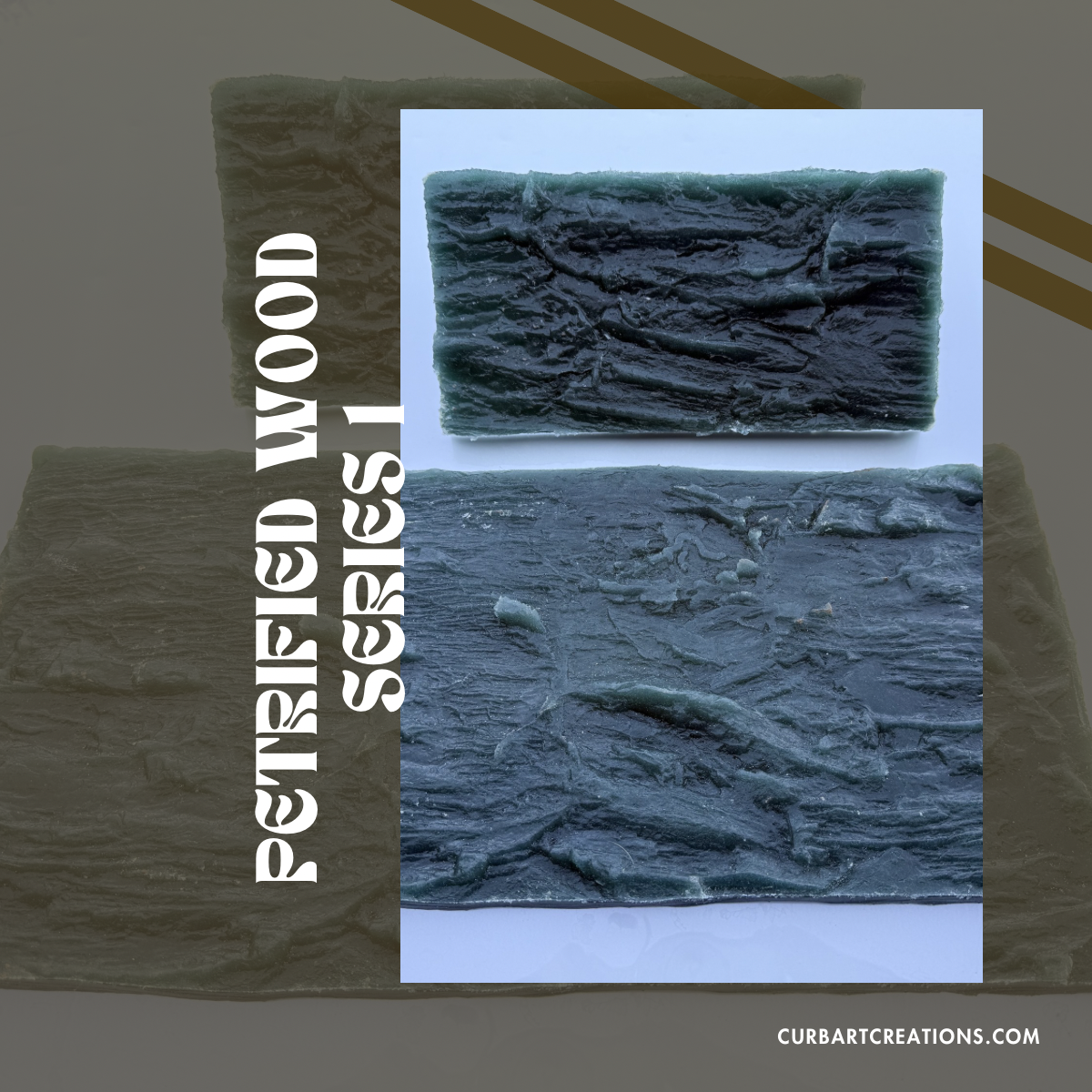 Petrified Wood Concrete Stamp & Trowel Set (2 Unique Textures)