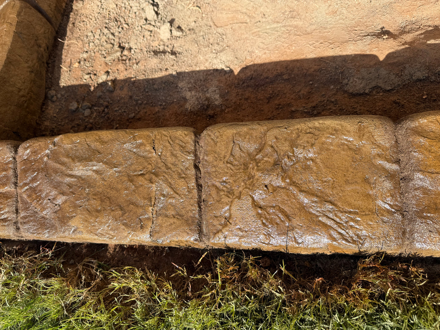 Close-up of a stone wall with natural stone texture