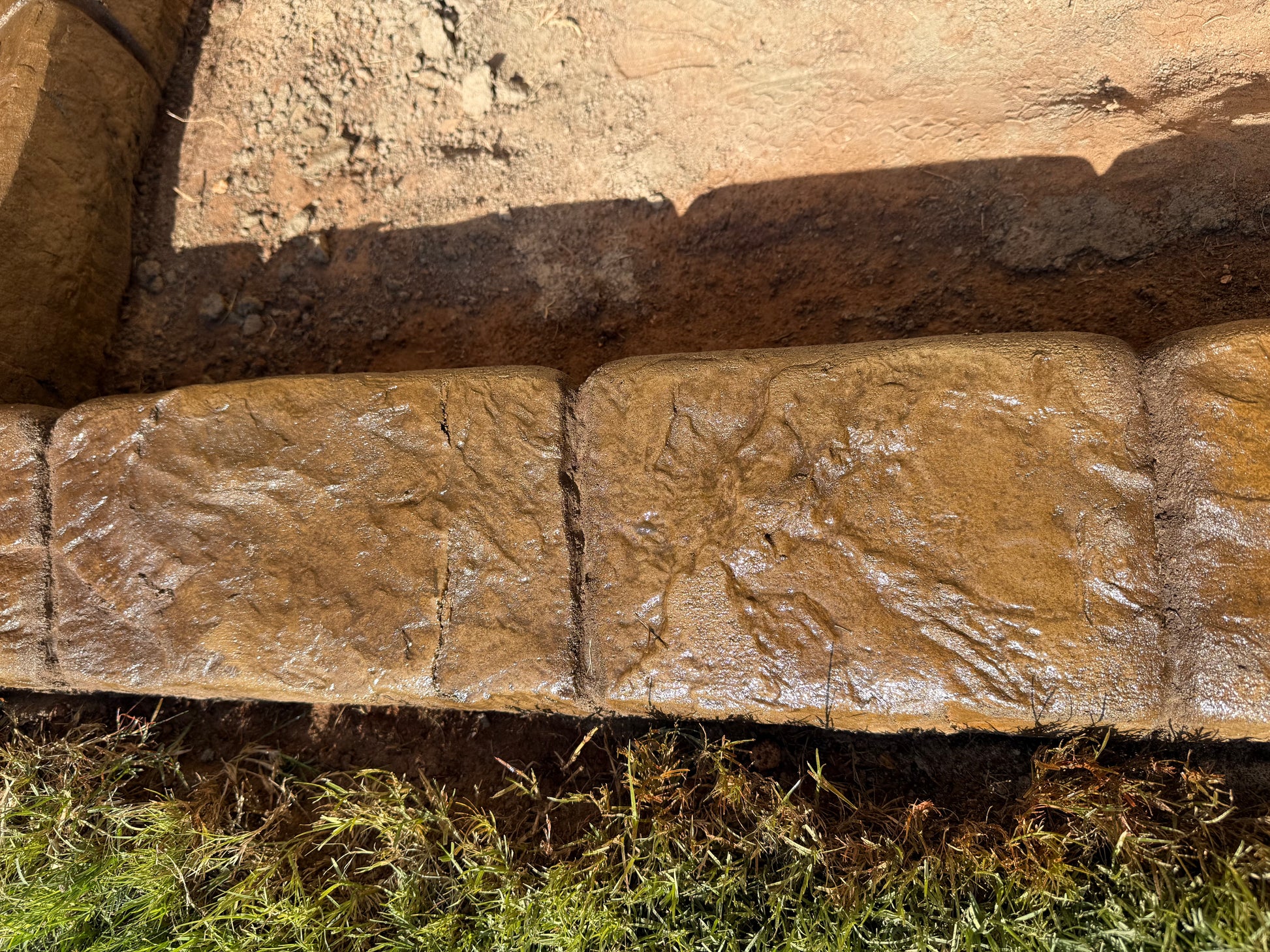Close-up of a stone wall with natural stone texture