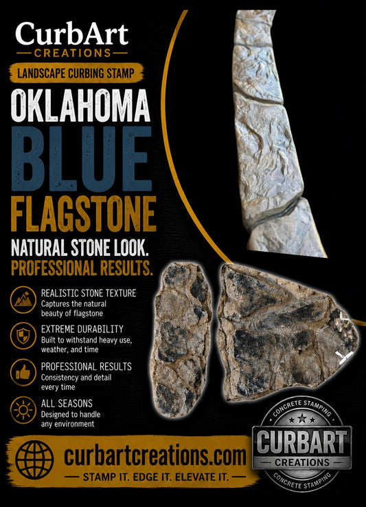 Oklahoma Blue Flagstone concrete stamps