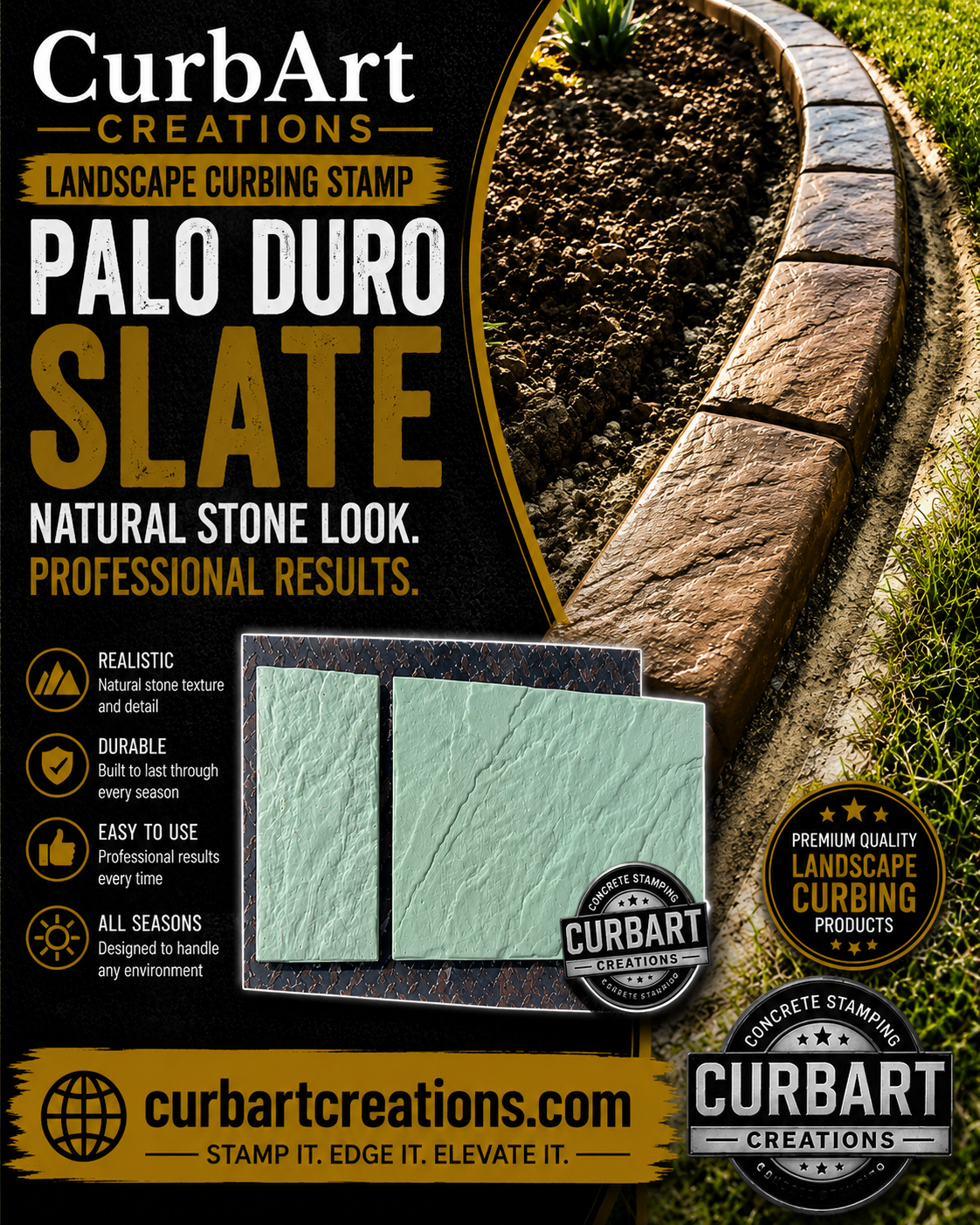 Palo duro slate stamp