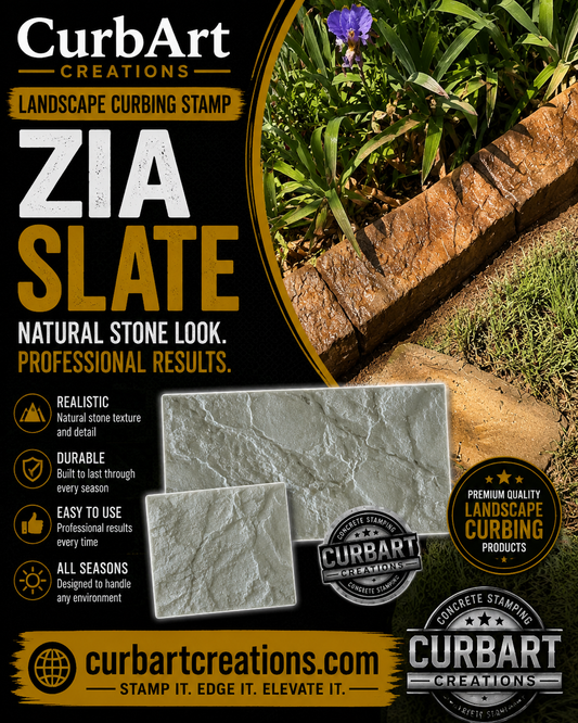 Zia Slate landscape curbing stamp