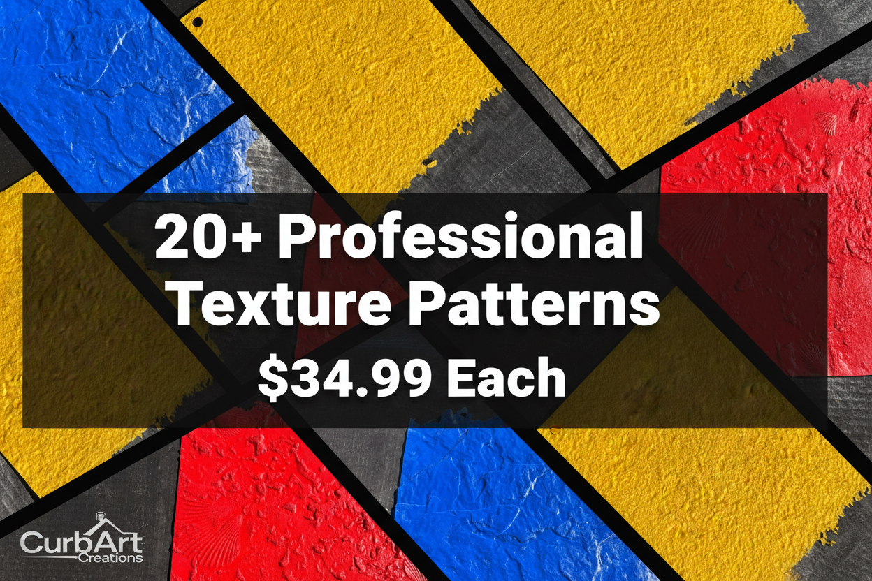 CurbArt Creations Texture Mat Promotional Banner