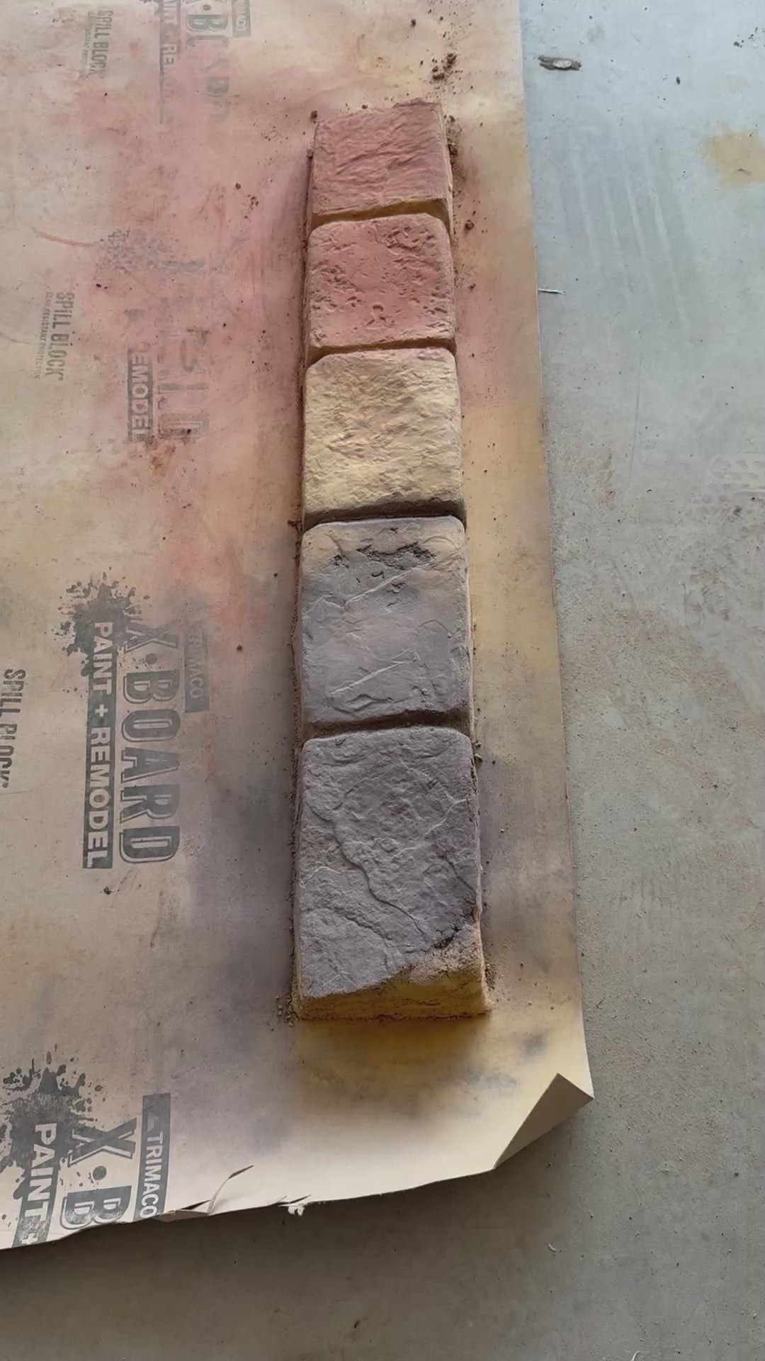 textured floppy mat concrete samples
