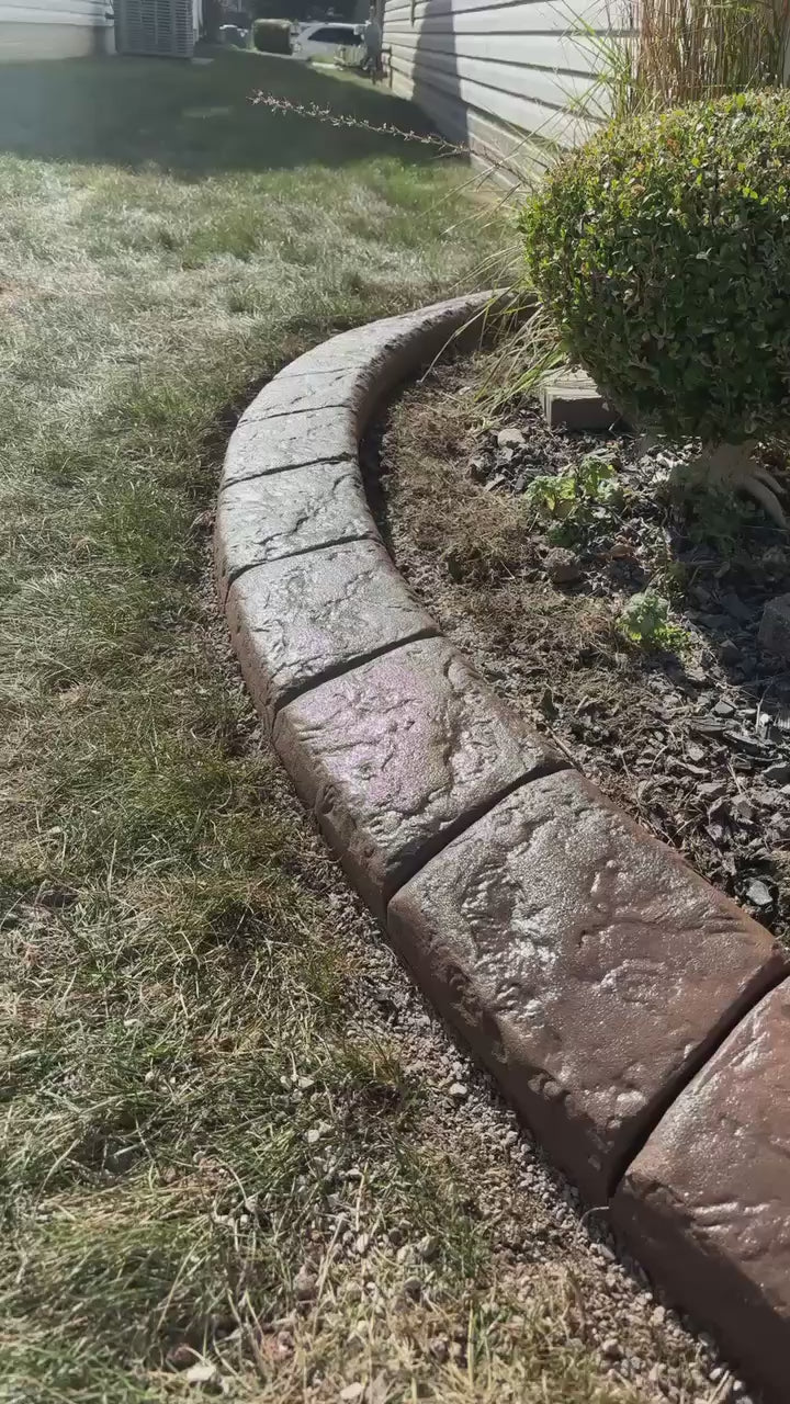 Caprock Ridge texture on a landscape curbing curb.